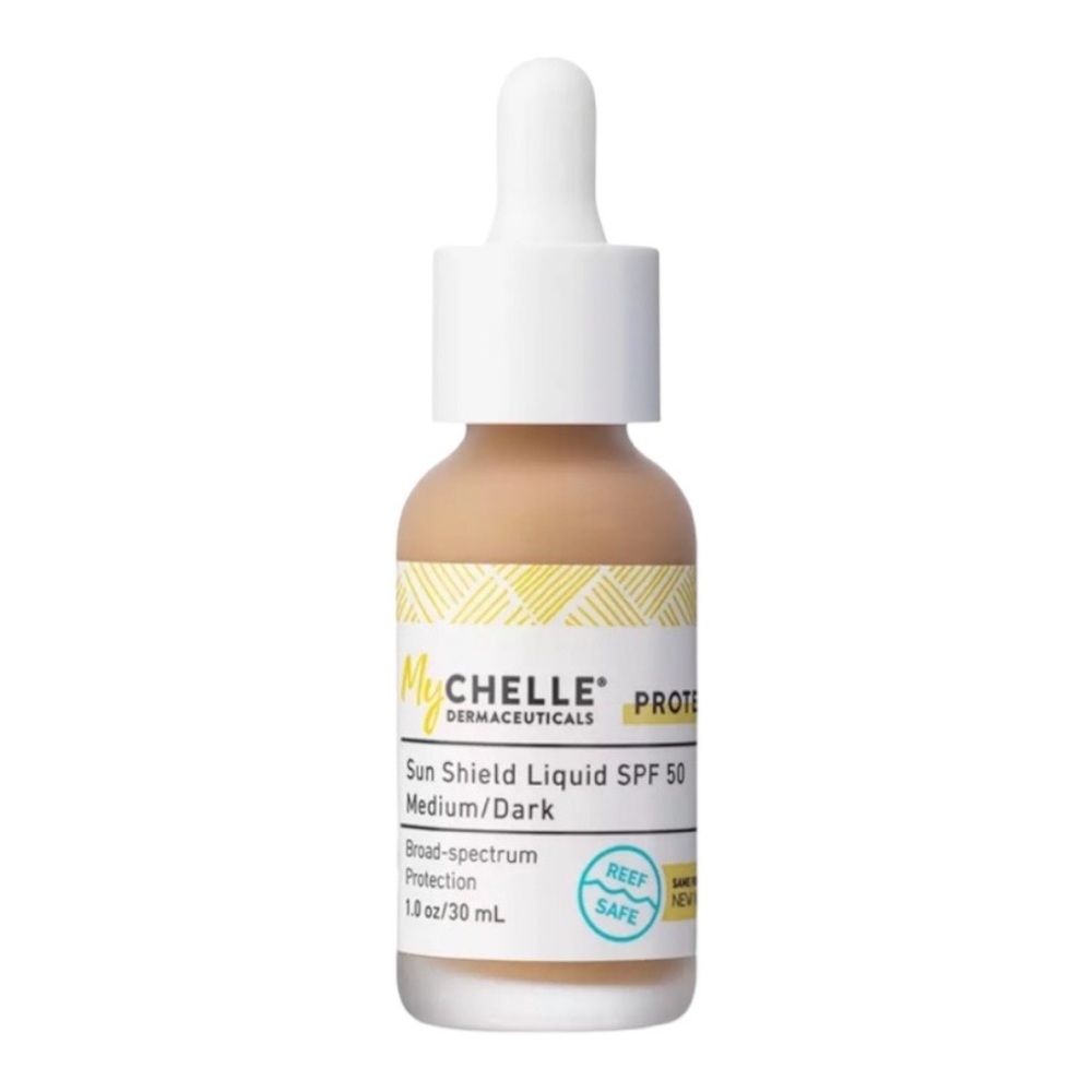 MYCHELLE SUN SHIELD LIQUID SPF 50 IN MEDIUM DARK 30ML - BRAND NEW, NO BOX